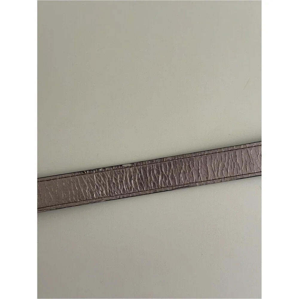 Michael Kors black leather Silver Eyelet belt